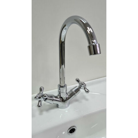 Orange OneLife P03-005cr Полимерный двухвентильный смеситель для кухни, цвет: хром Хром sun-id-1517124 - Вид №1