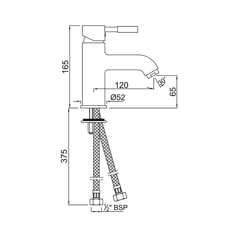 SOL-CHR-6001B Смеситель Jaquar Solo Santreyd - Вид №1