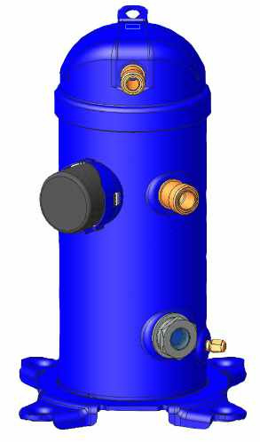 Danfoss MLZ — герметичные спиральные компрессоры MLZ048T4LC9A Компрессор спиральный 121L8651  - Вид №8