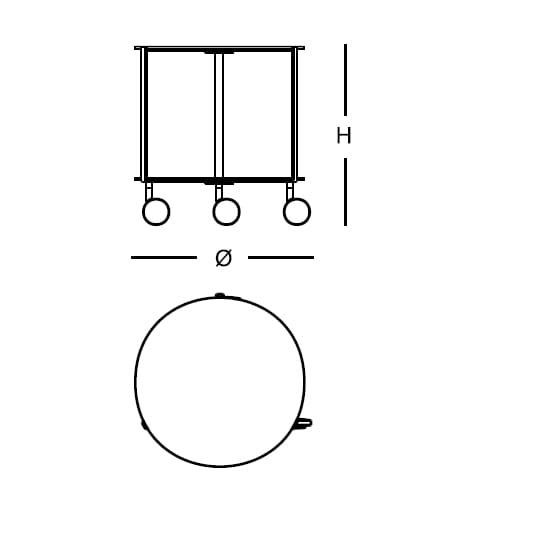 Круглый журнальный столик с колесами In Stock Zanotta ARCH-00034826 - Вид №2