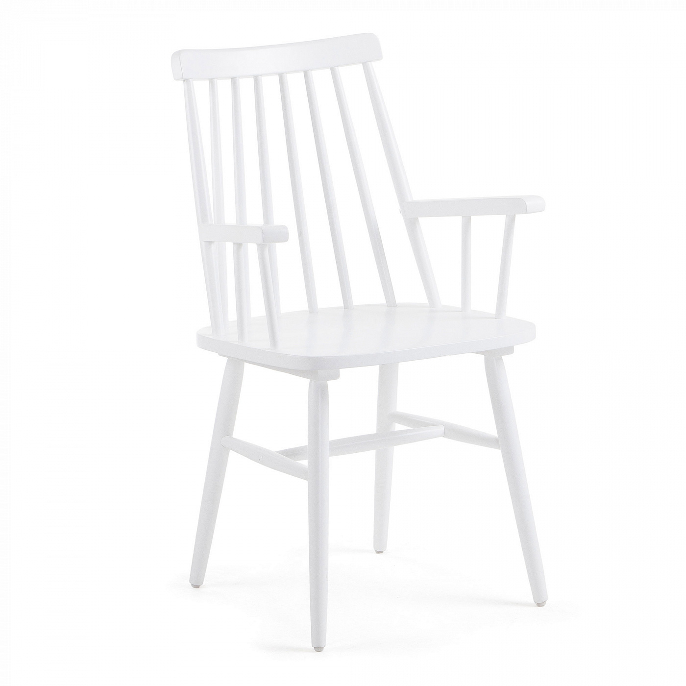 053475 Стул белый с подлокотниками La Forma Kristie  - Вид №2