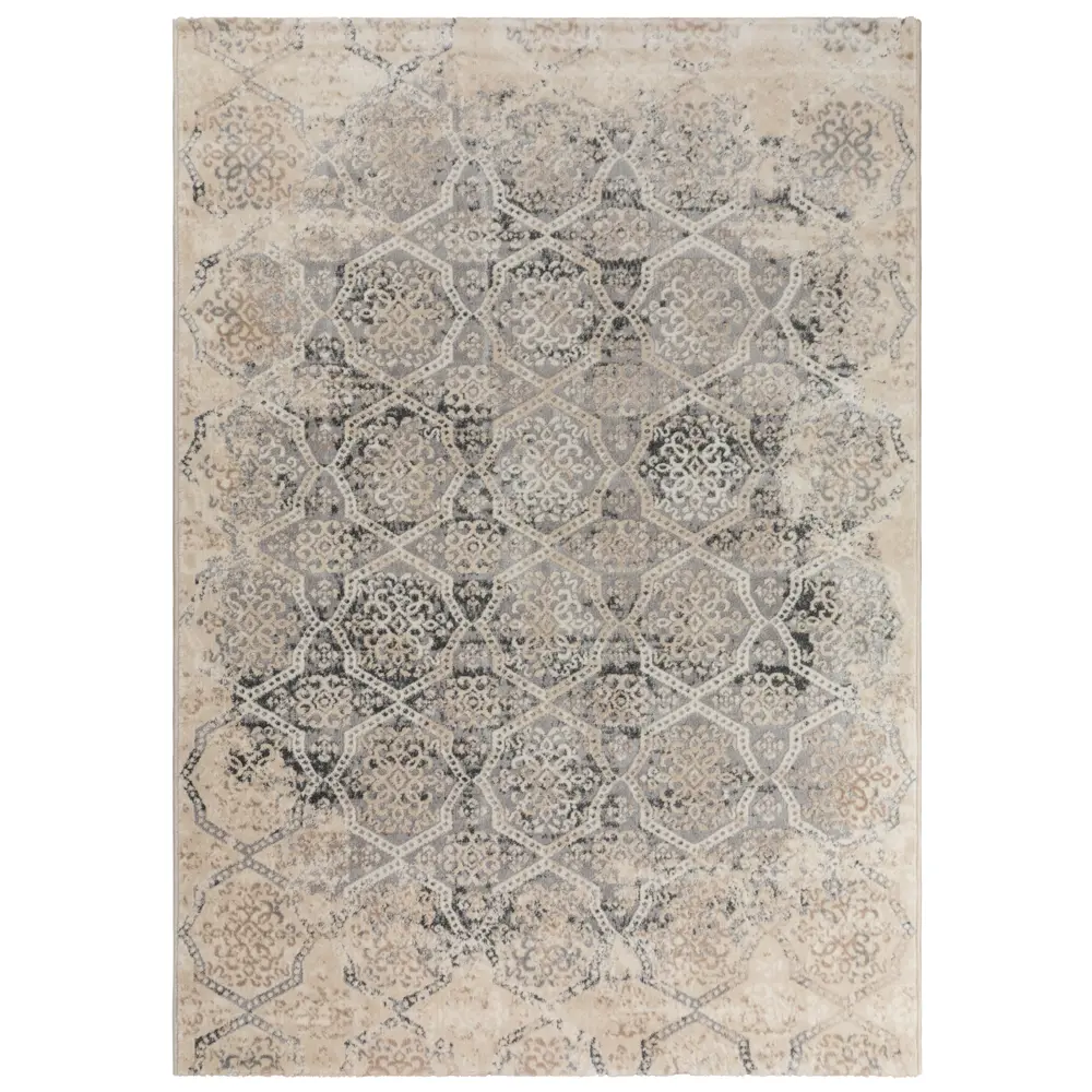 Ковер полипропилен Nika 0A782A 60х110 см цвет бежевый STLM-2199072