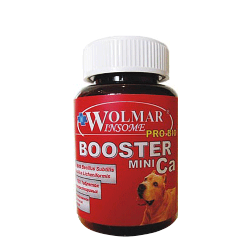 УТ0004097 Поливитамины для собак Pro Bio Booster Ca Mini с кальцием для мелких пород 180таб WOLMAR 