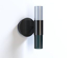 Светодиодный настенный светильник из латуни и цветного стекла