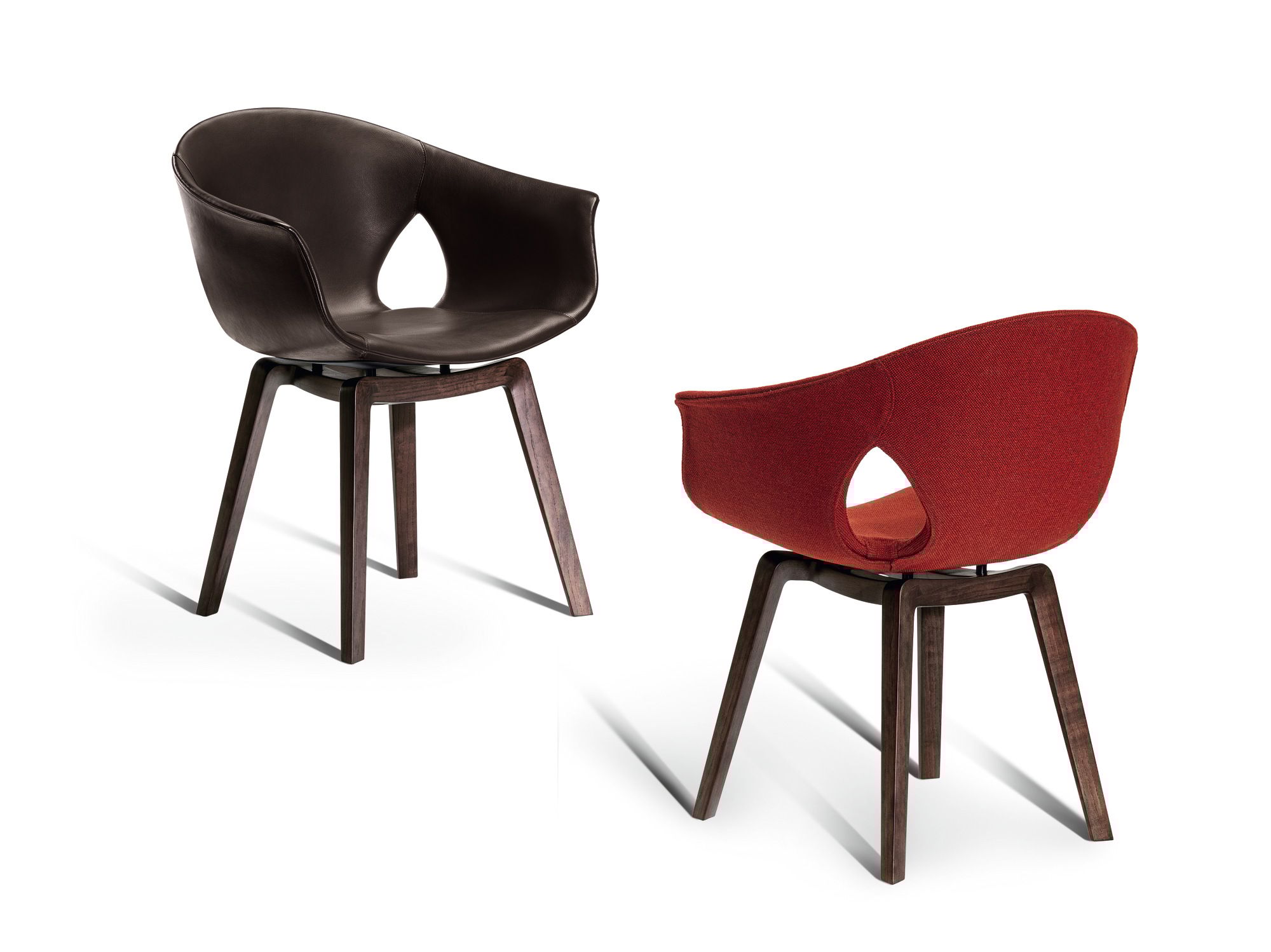 Кожаный стул с подлокотниками Poltrona Frau офис-офисные кресла ARCH-00131498 - Вид №3