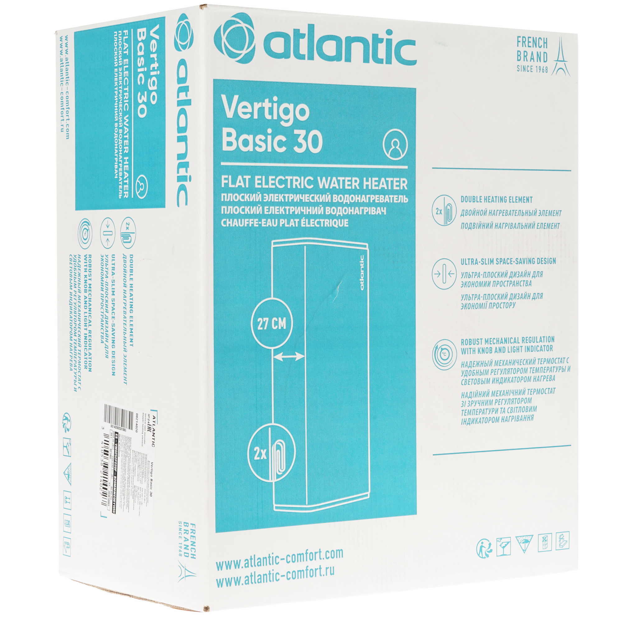 8169983 Водонагреватель электрический Atlantic Vertigo Basic 30 STDN-0030944 - Вид №7