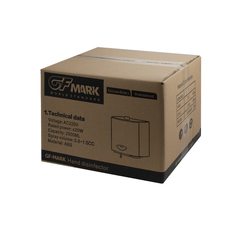 GFmark - Дозатор сенсорный, ДЕЗИНФЕКЦИЯ, белый, пластик АБС, 2000 мл, код: 6342  - Вид №5