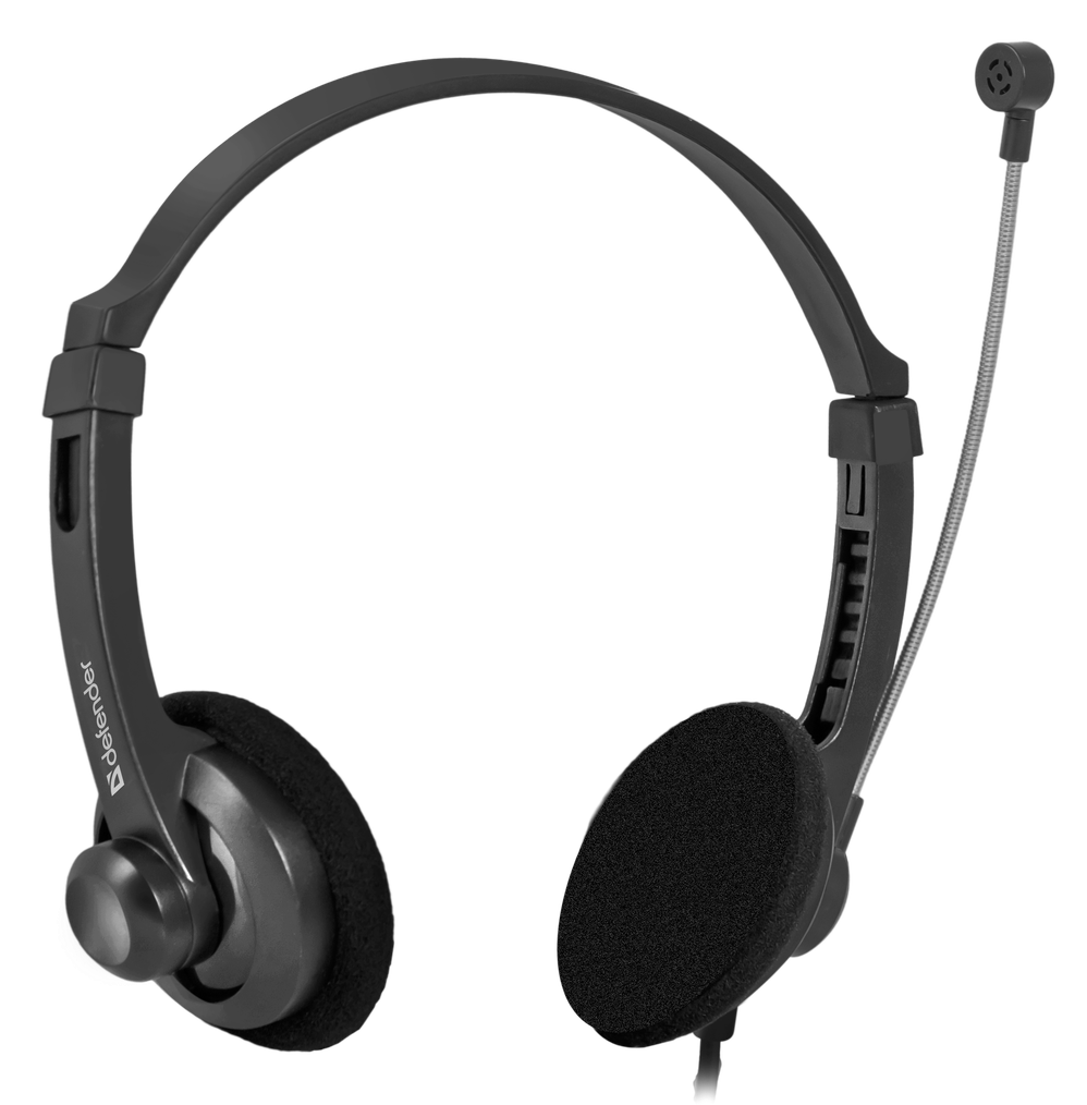 63104 компьютерная гарнитура aura 104 черный, кабель 1,8 м Defender Santreyd  - Вид №1