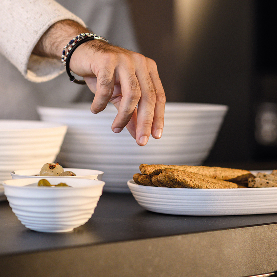 17540079 Блюдо сервировочное tierra, 22,9х41х4,2 см, бежевое Guzzini  - Вид №2