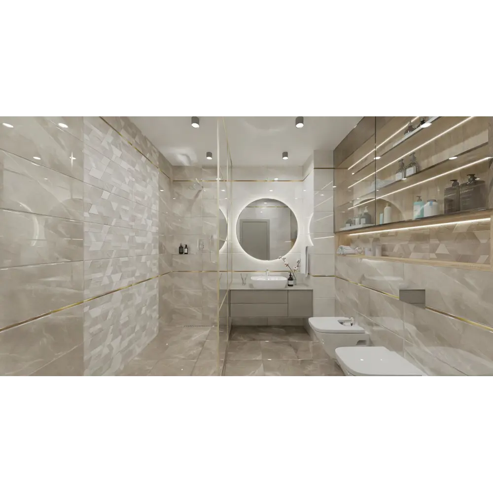 Плитка настенная Tono Dark 30x60 см 1.62 м² цвет темно-серый 84299691 STLM-2119422 Santreyd - Вид №3