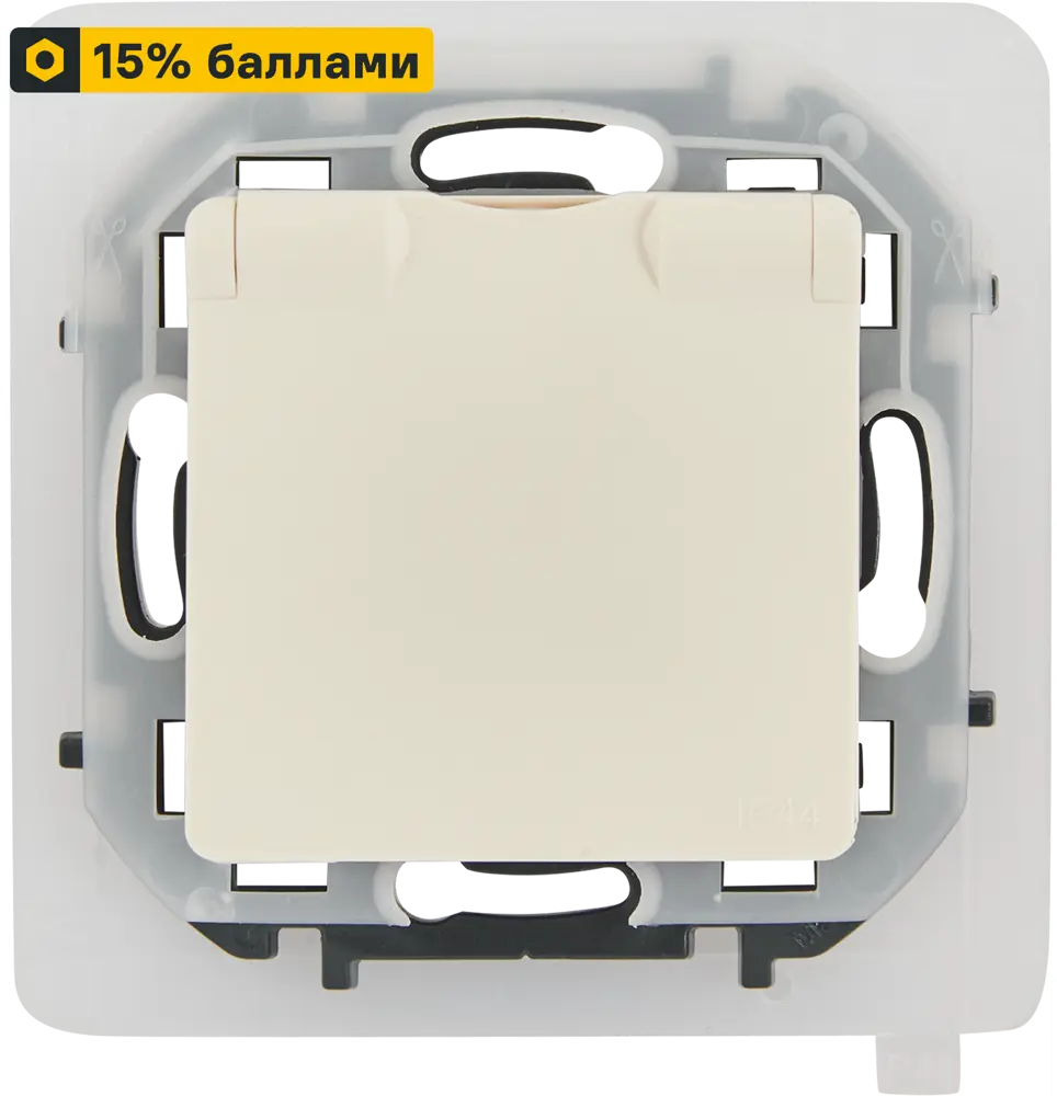 LEXMAN Lilian - влагозащищенная розетка с заземлением и защитными шторками 86761397