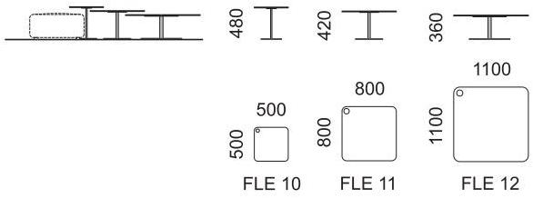 mminterier Квадратный журнальный столик из стали и дерева Fleks sun-id-1478196 - Вид №2