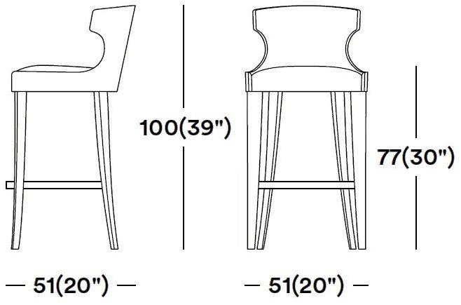 Tirolo Стул из массива дерева со спинкой и подставкой для ног Xie 053 sg - Вид №3