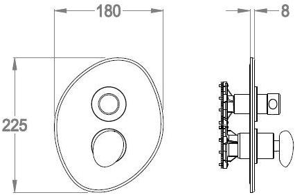 Fir Italia Смеситель для душа с тарелкой Synergy stone 95 9550178 - Вид №2