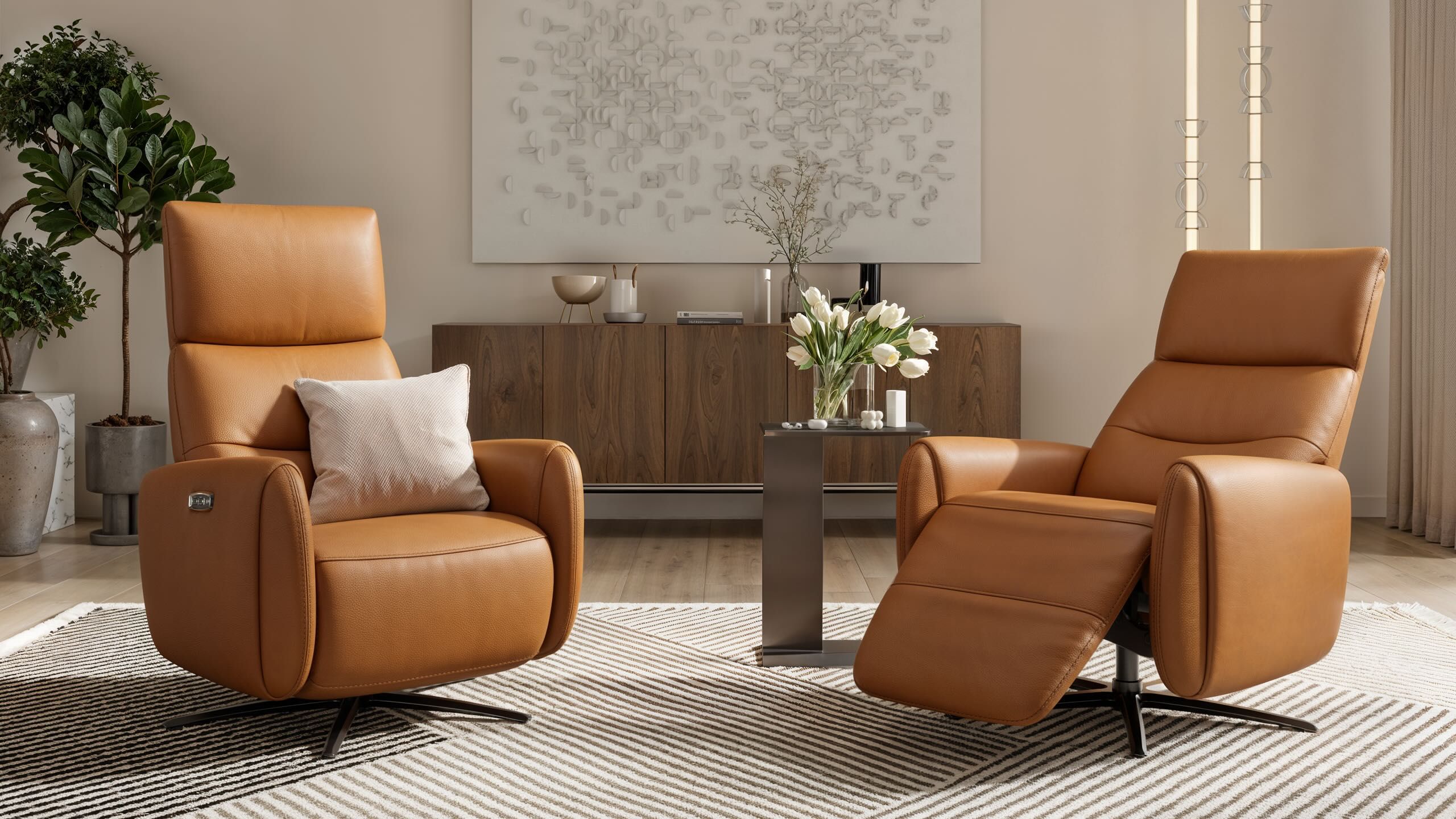 Кожаное кресло с подставкой для ног Sofanella Римини ARCH-00137315 - Вид №2