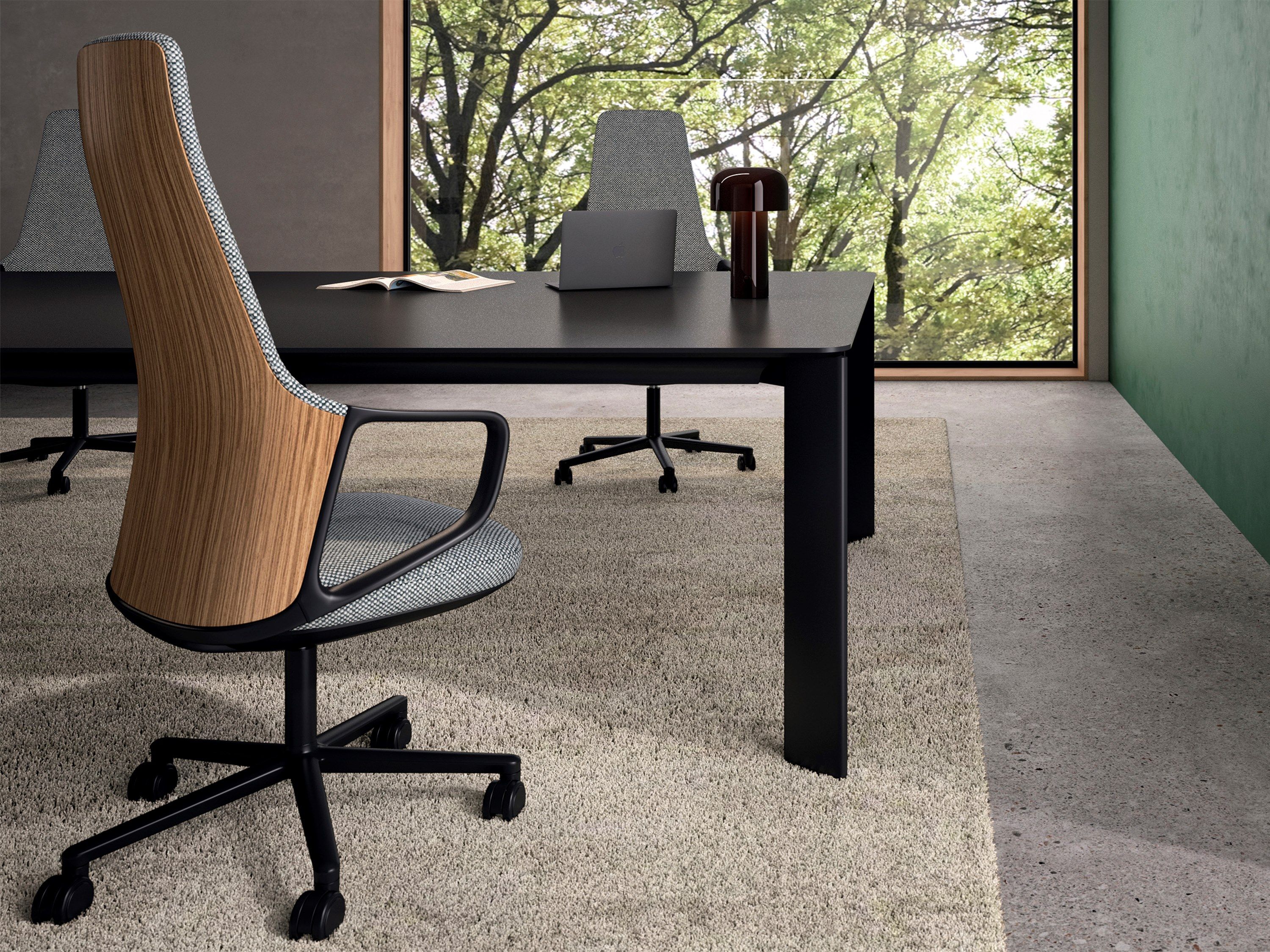 Прямоугольный стол для совещаний из алюминия и дерева Andreu World Экстра ARCH-00101854 - Вид №2