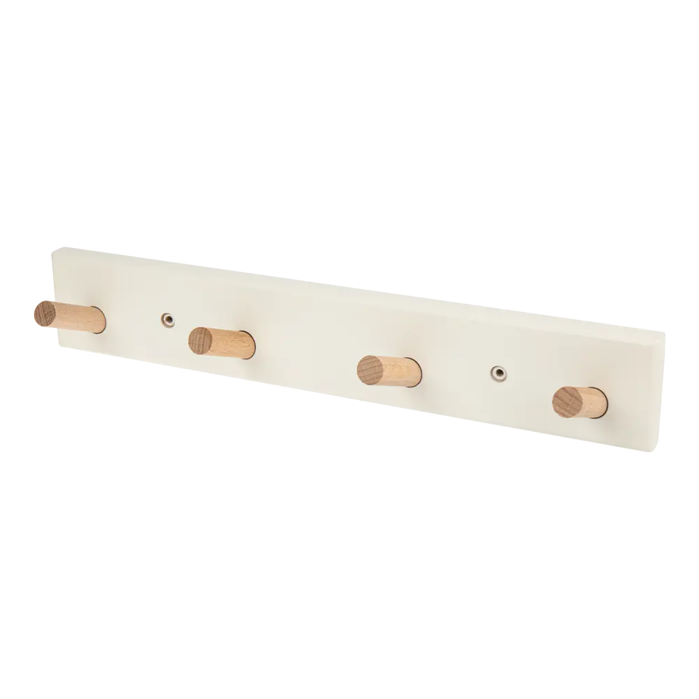 Вешалка настенная KONSENSA 4 крючка Emma 36x6x6.5 см цвет белый 89388840 STLM-2029467