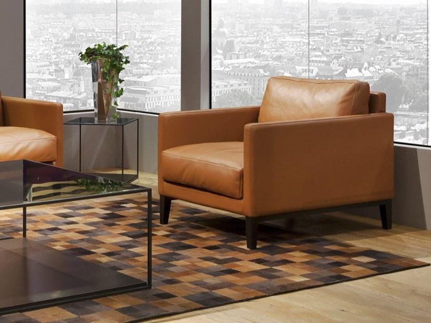 Duvivier Canapés Съемное кожаное кресло с подлокотниками Centquatre Centxf11 - Вид №1