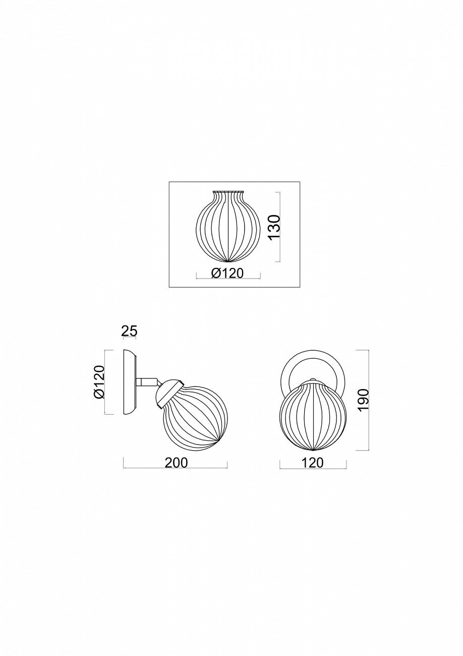 Спот настенный латунный Freya Daisy FR5041CW-01BS FREYA MODERN 00-3957523 Латунь - Вид №1