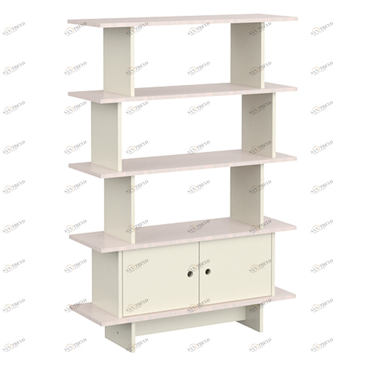 Стеллаж открытый с двумя дверцами 102 см Line M2 молочный ELLIPSE ELLIPSE LINE 351623 Бежевый;молочный Santreyd 