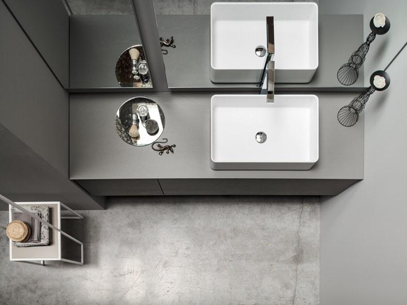 Arcom Тумба под умывальник из дерева с ящиками и зеркалом Pollock Santreyd sun-id-1514782 - Вид №3