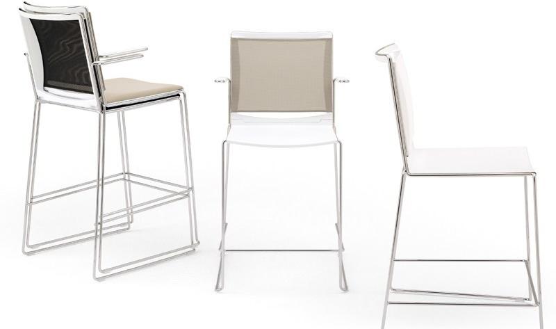 Diemmebi Высокий табурет с подлокотниками со спинкой S’mesh sun-id-1441627 - Вид №1