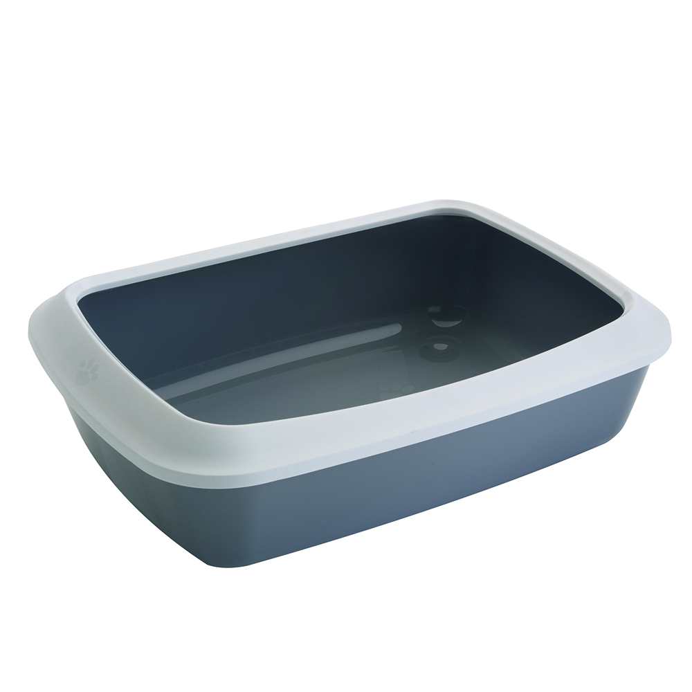 ПР0025353 Туалет для кошек с насадкой серый 42х31х12,5см SAVIC 