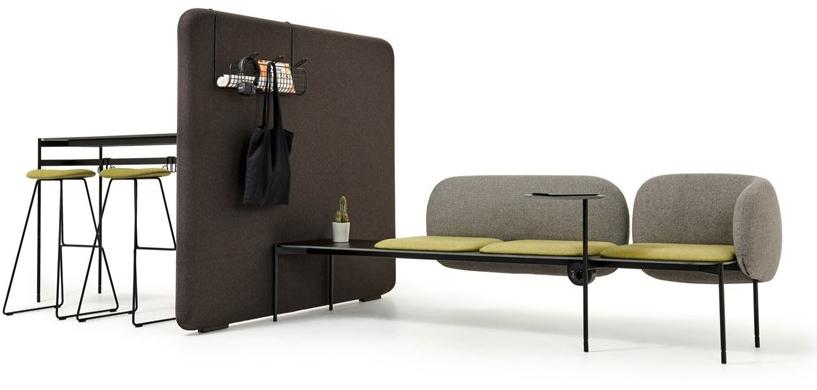 Diemme Высокое рабочее место с металлическим основанием и верхом из hpl Snake sun-id-1510836 - Вид №2