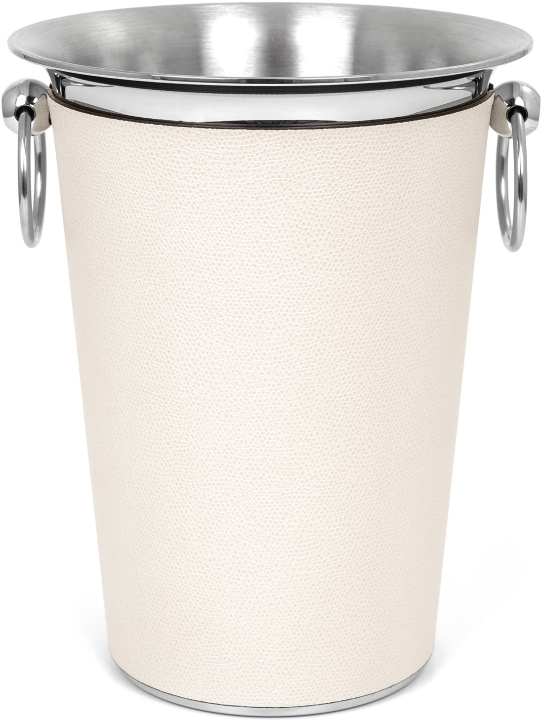 Ведро для шампанского - Ø 19,5X В24,5 см / зернистая кожа_кремовый