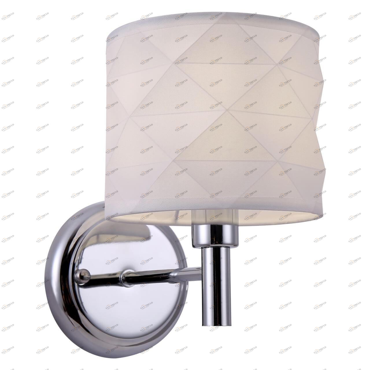 Бра металлическое с абажуром белое Albertina FR5044WL-01CH FREYA ALBERTINA 00-3930125 Белый;серебро 