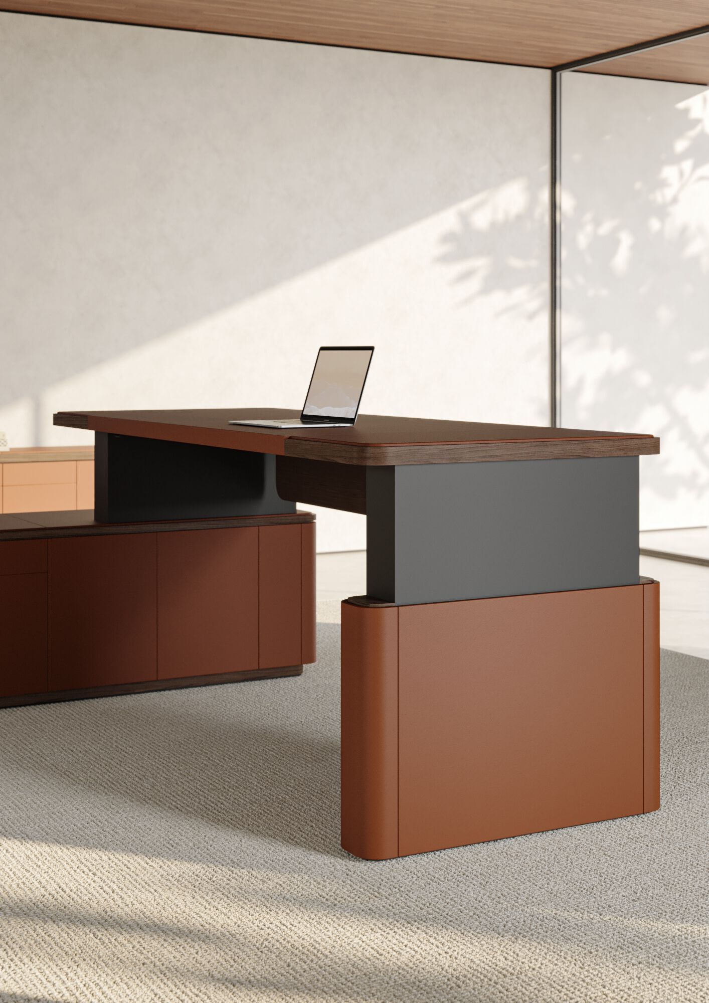 Направленный регулируемый по высоте стол со встроенной полкой PROF ARCH-00007529 - Вид №10