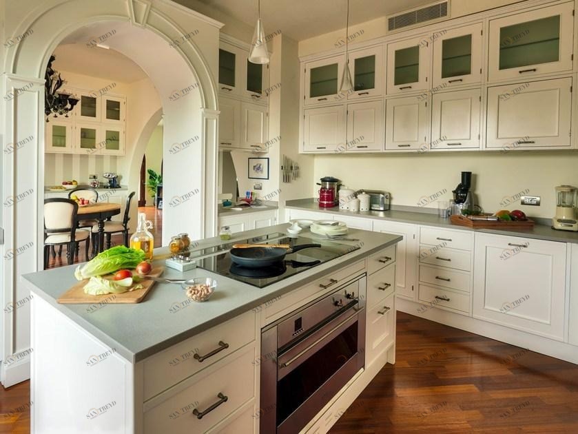 Marchi Cucine Лаковая оборудованная кухня с островом sun-id-1444355