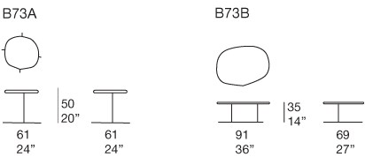 Paola Lenti Журнальный столик из стали и дерева sun-id-1420536 - Вид №1