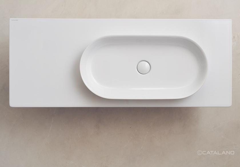 Подвесная раковина настенная овальная CERAMICA CATALANO Horizon белая sun-id-1348325 - Вид №15