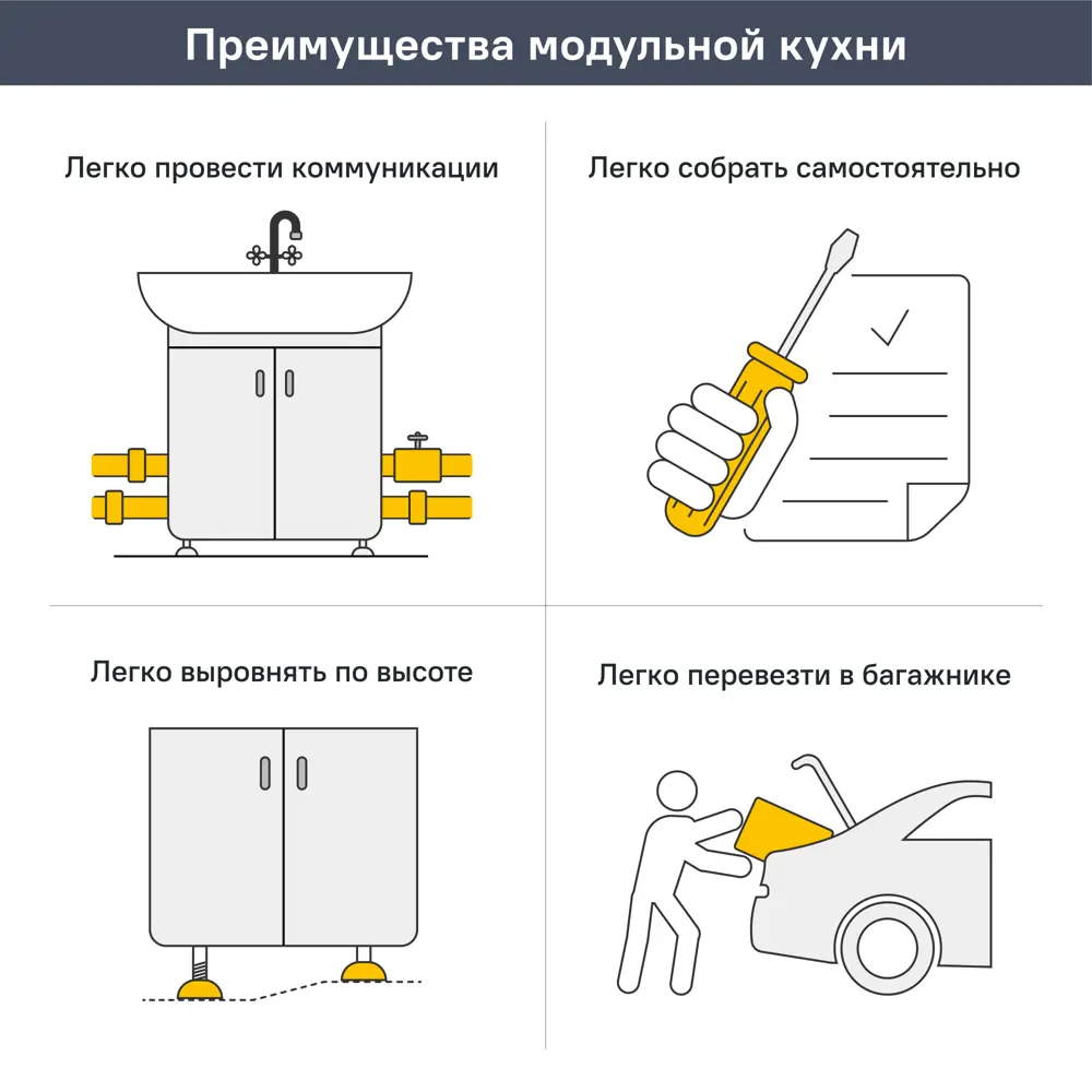 Кухонный шкаф напольный Нарбус 40x85x60 см ЛДСП цвет серый 89409137 STLM-2153584 Santreyd - Вид №16