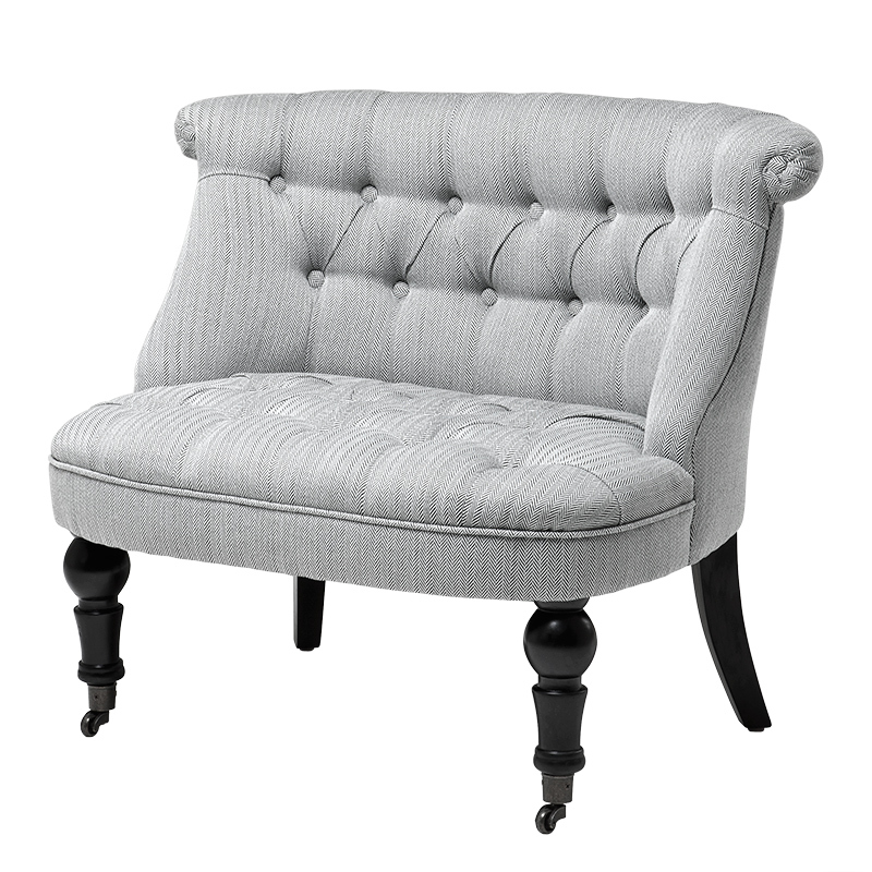 Кресло для двоих Camden от Eichholtz Серое EICHHOLTZ ДИЗАЙНЕРСКИЕ, EICHHOLTZ 062325 Серый  - Вид №1