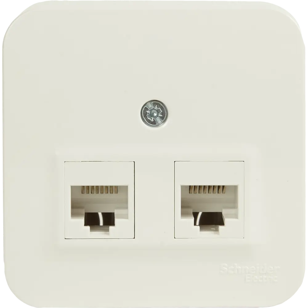 Розетка компьютерная двойная накладная Schneider Electric Blanca RJ45 UTP cat 5e без заземления цвет белый 86720944 STLM-2191125 SYSTEME ELECTRIC