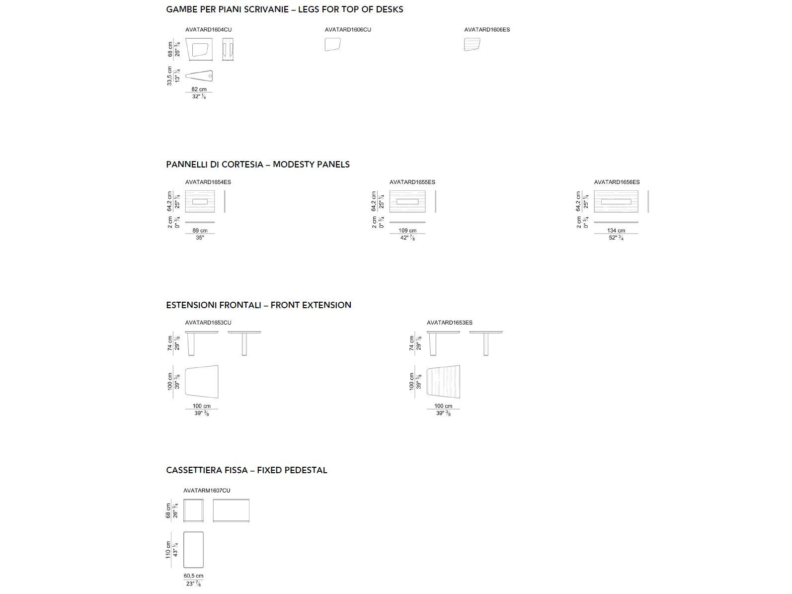 Деревянный прямоугольный стол с ящиками i 4 Mariani Аватар ARCH-00083675 - Вид №6