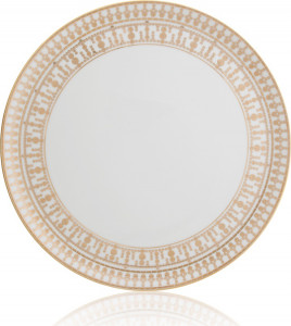 10586076 Haviland Блюдо для торта 31,5см "Тиара" (белый, золотой декор) Фарфор