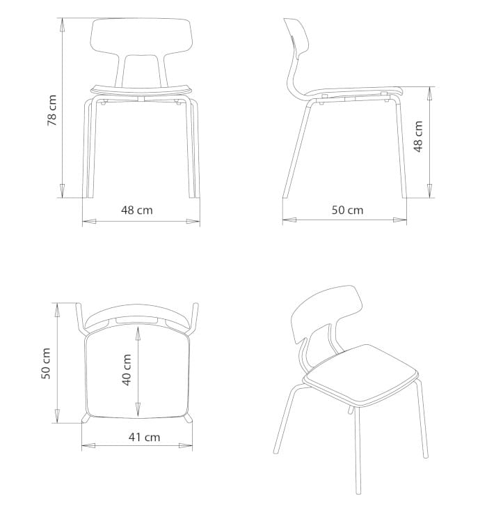Стул из полипропилена с мягким сиденьем Et al Snap ARCH-00098932 - Вид №2