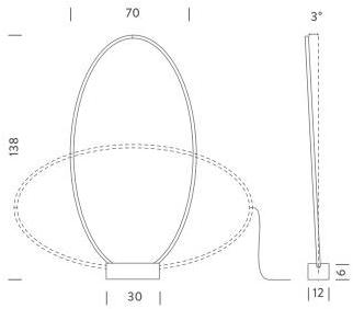 NEMO Торшер LED из алюминия с отраженным светом Ellisse sun-id-1497332 - Вид №2