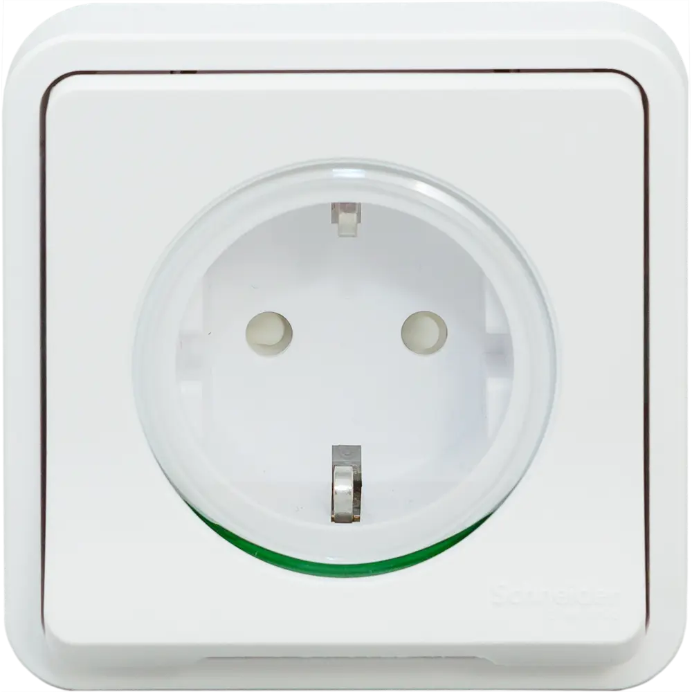 Розетка встраиваемая влагозащищённая Schneider Electric Mureva Styl с заземлением, с крышкой и шторками, IP55, цвет белый 82307255 STLM-2046605