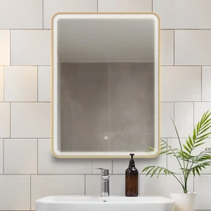 Зеркало в ванную комнату с подсветкой Gold Лайт 80x60 см с подсветкой