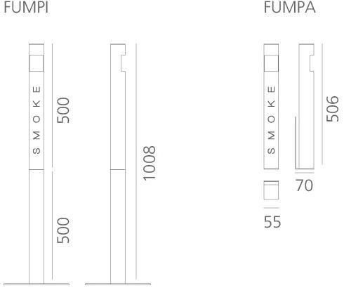 Systemtronic Настенная пепельница для общественных мест из алюминия sun-id-1496755 - Вид №2