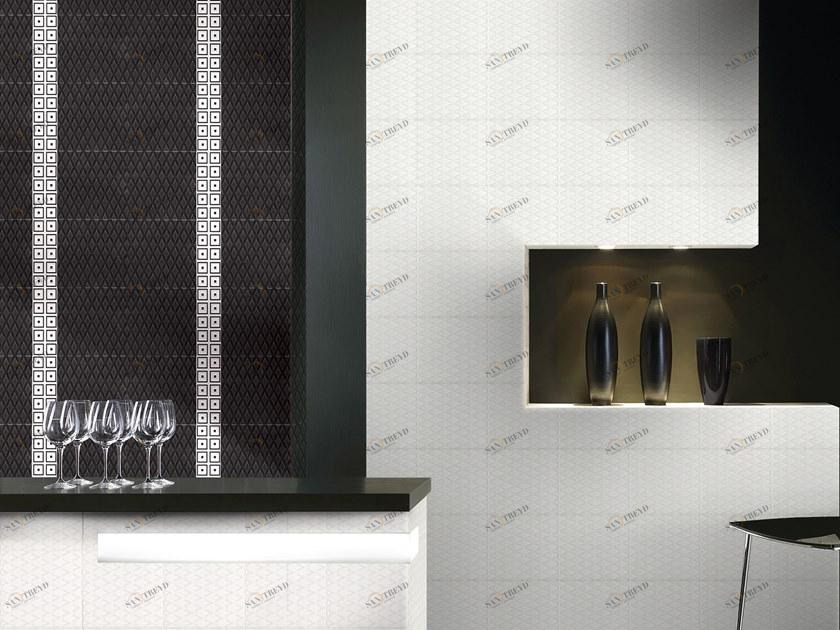 Cerasarda Белая керамическая трехмерная поверхностная плитка Parentesi quadra Https://www.cerasard