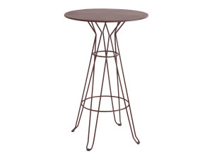 Стальной высокий круглый садовый стол