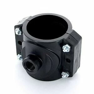 Врезка монтажная 75 x 1/2" ВР, 4 болта, для труб ПНД UNIDELTA