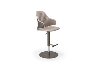 Регулируемый по высоте тканевый стул с подставкой для ног