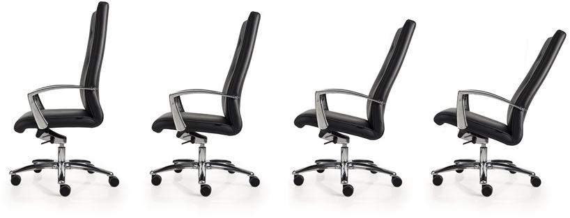 Luxy Кожаное вращающееся кресло для офиса One On4 - Вид №1