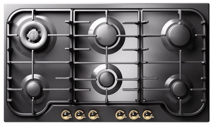 Ilve Газовая встраиваемая плита из нержавеющей стали Nostalgie Hcb906cn Santreyd - Вид №1